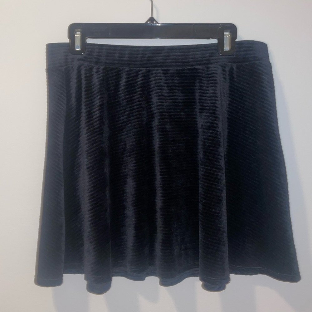 Black velvet skirt